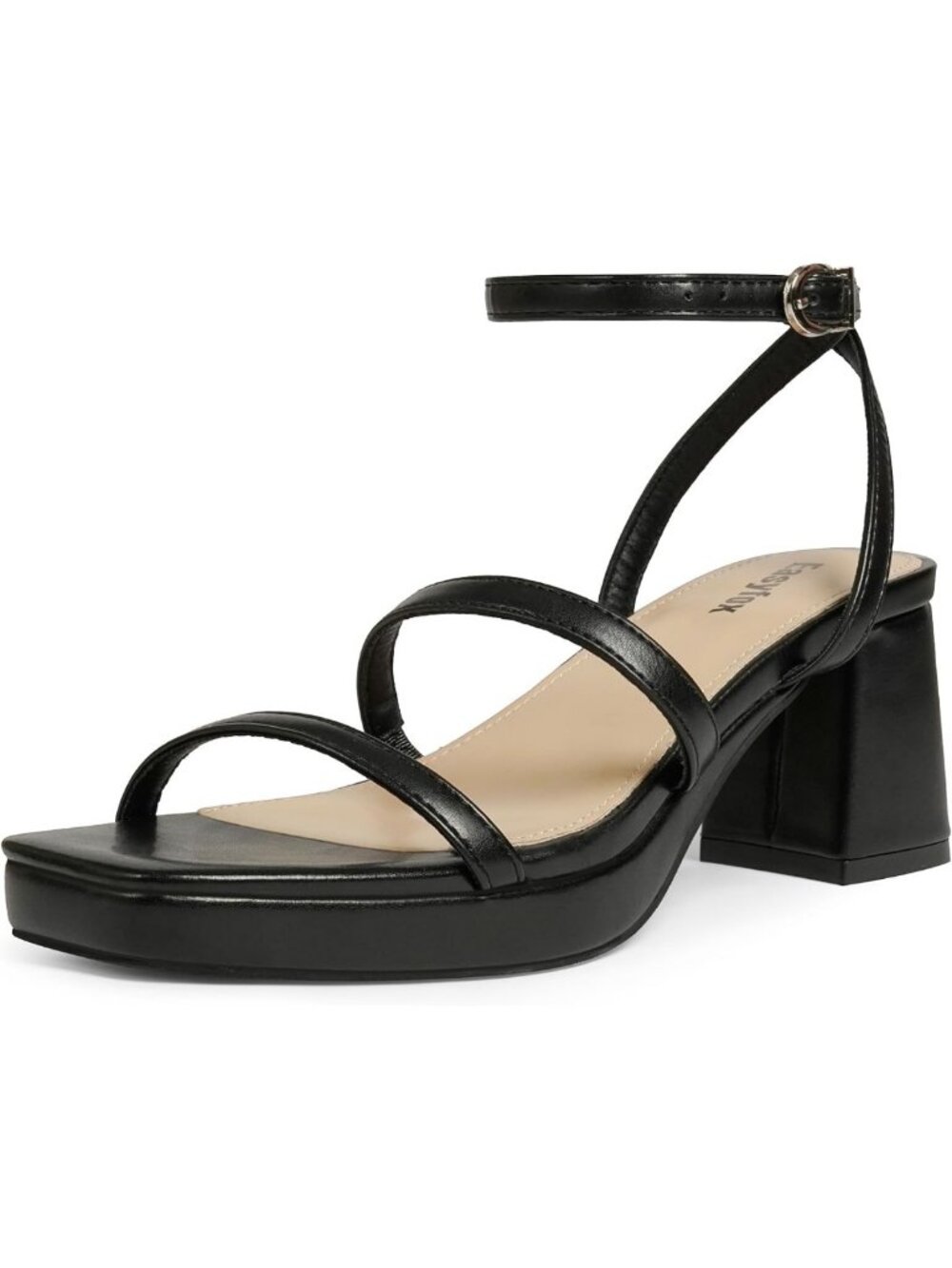 Stylish Chunky Platform Heels for Women - Open Toe Block Sandals, Trendy